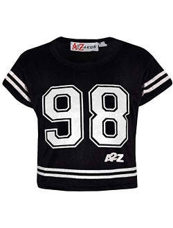 A2Z 4 Kids Girls Top Kids 98 Print Stylish Fashion T Shirt Crop Top 7-13 Year