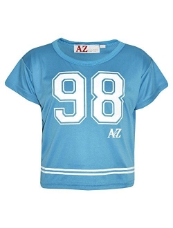 A2Z 4 Kids Girls Top Kids 98 Print Stylish Fashion T Shirt Crop Top 7-13 Year