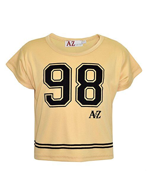 A2Z 4 Kids Girls Top Kids 98 Print Stylish Fashion T Shirt Crop Top 7-13 Year