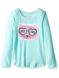 Colette Lilly Girls' Long Sleeve Sequin Tee