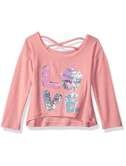 Colette Lilly Girls' Long Sleeve Sequin Tee