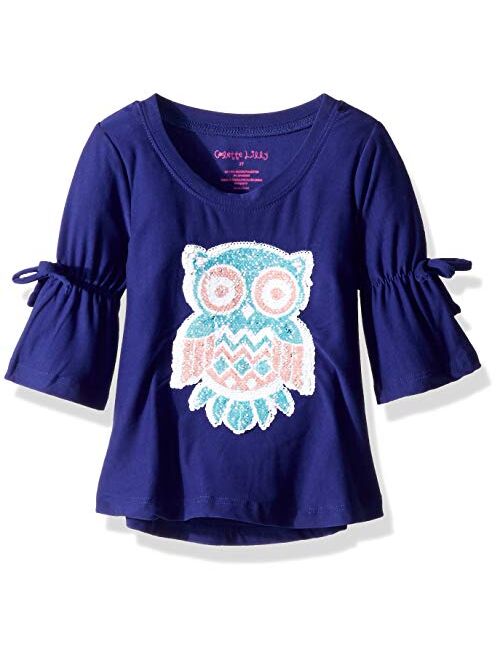 Colette Lilly Girls' Long Sleeve Sequin Tee