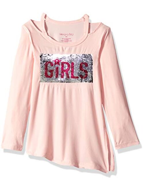 Colette Lilly Girls' Long Sleeve Sequin Tee