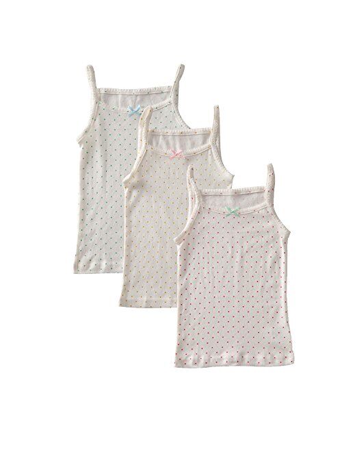 benetia Girls' Soft Cotton Undershirts 3-Pack