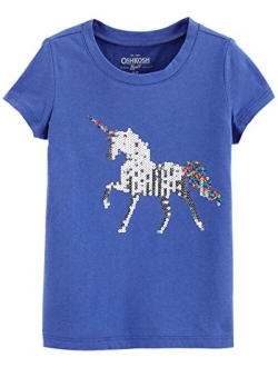 Girls' Sequin Short Sleeve T-Shirt