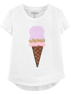 Girls' Sequin Short Sleeve T-Shirt