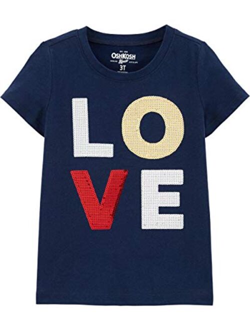 OshKosh B'Gosh Girls' Sequin Short Sleeve T-Shirt