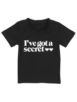 Toddler Little Girls Going to be Big Sister Cotton T-Shirt Clothes Short Sleeve Secret Letter Pink Tops Tee Outfit