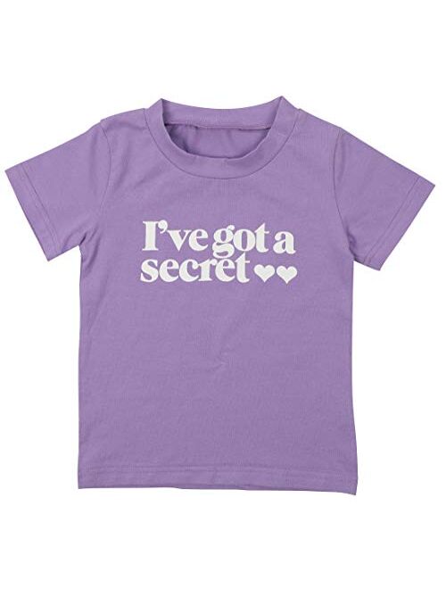 Toddler Little Girls Going to be Big Sister Cotton T-Shirt Clothes Short Sleeve Secret Letter Pink Tops Tee Outfit