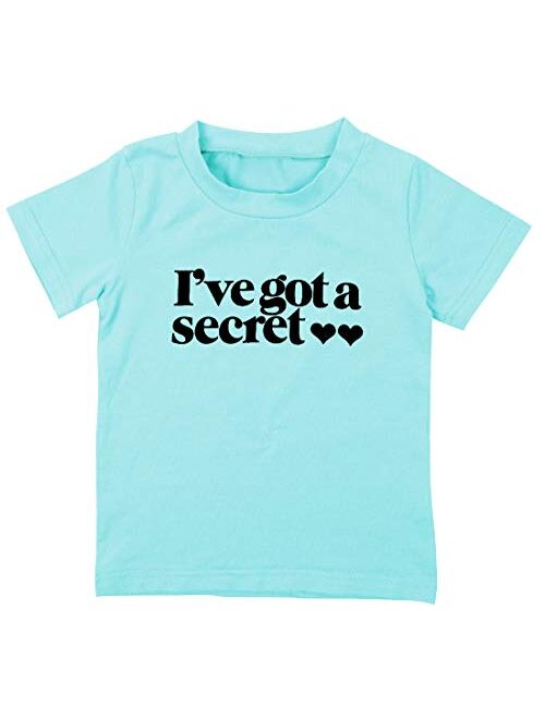 Toddler Little Girls Going to be Big Sister Cotton T-Shirt Clothes Short Sleeve Secret Letter Pink Tops Tee Outfit