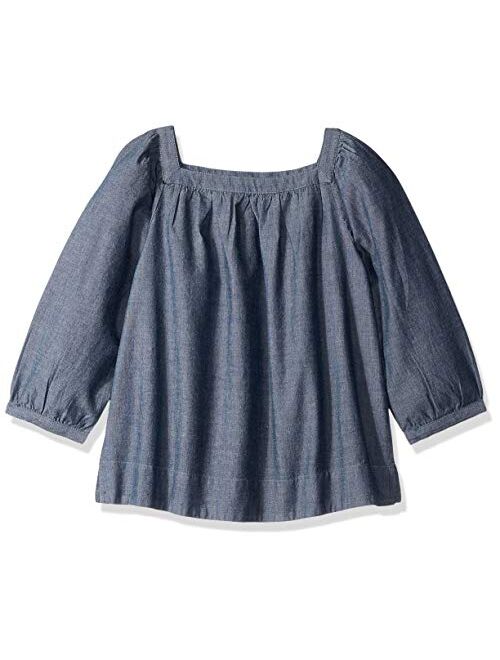 Amazon/ J. Crew Brand- LOOK by crewcuts Girls' 3/4 Sleeve Square Neck Top