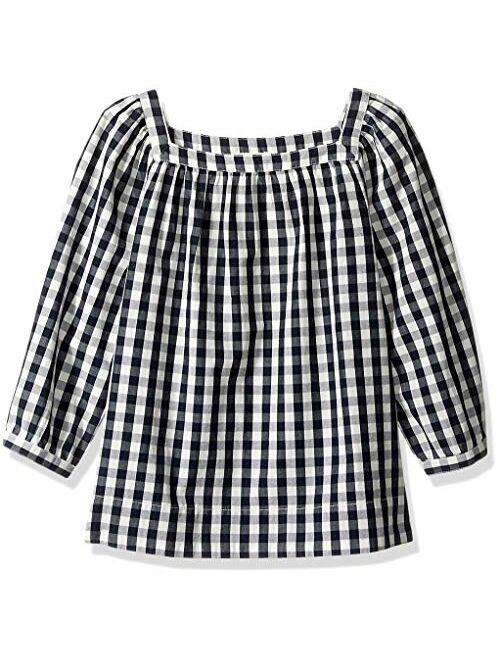 Amazon/ J. Crew Brand- LOOK by crewcuts Girls' 3/4 Sleeve Square Neck Top