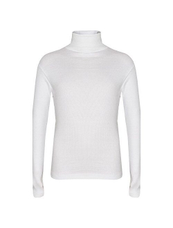 Kids Girls Polo Neck T Shirt Thick Cotton Turtleneck Jumper Long Sleeve Top 2-13