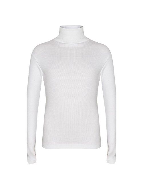 Kids Girls Polo Neck T Shirt Thick Cotton Turtleneck Jumper Long Sleeve Top 2-13