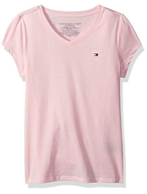 Tommy Hilfiger Big Girl's Solid V Neck Tee