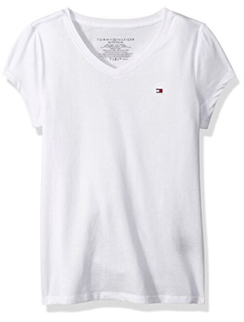 Tommy Hilfiger Big Girl's Solid V Neck Tee