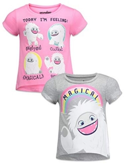 Universal Studios Girls' 2-Pack Short Sleeve T-Shirts: Abominable, Spirit