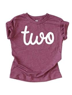 Olive Loves Apple Girls 2nd Birthday Two Shirt for Toddler Girls Second Birthday Outfit