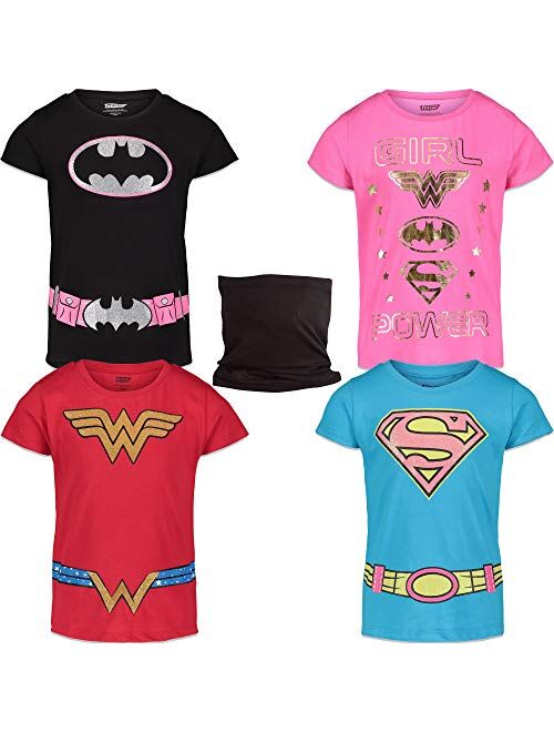 DC Comics Wonder Woman Girls 4 Pack T-Shirts