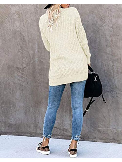 ZESICA Women's Long Sleeve Open Front Casual Lightweight Soft Knit Cardigan Sweater Outerwear with Pockets