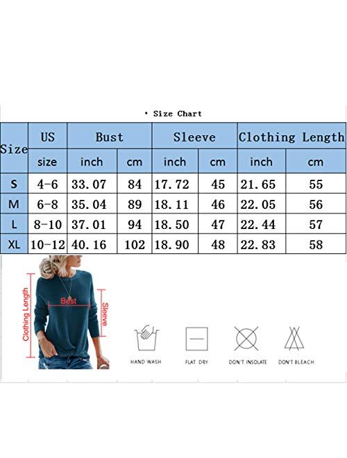 Yidarton Women's Pullover Sweaters Cute Front Twist Knot Crewneck Long Sleeve Solid Loose Knit Warm Sweater Tops