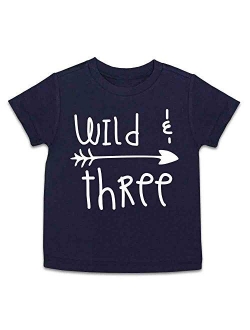 Wild and Three Shirt Girl's Three Shirt 3rd Birthday Shirt