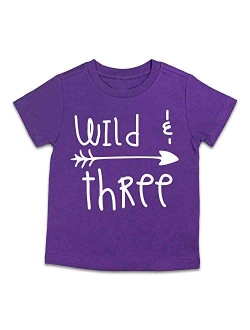 Wild and Three Shirt Girl's Three Shirt 3rd Birthday Shirt