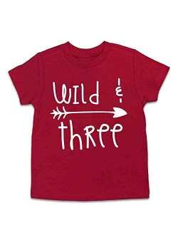 Wild and Three Shirt Girl's Three Shirt 3rd Birthday Shirt