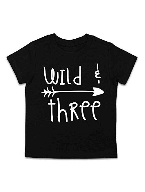 Wild and Three Shirt Girl's Three Shirt 3rd Birthday Shirt