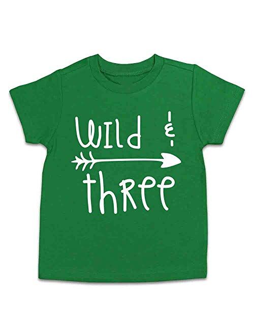 Wild and Three Shirt Girl's Three Shirt 3rd Birthday Shirt