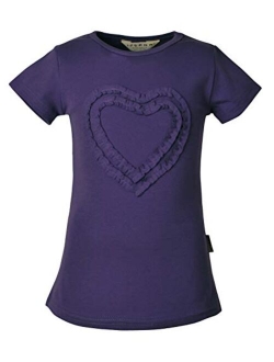 Ipuang Girls Heart-shaped Short Sleeve T-Shirt