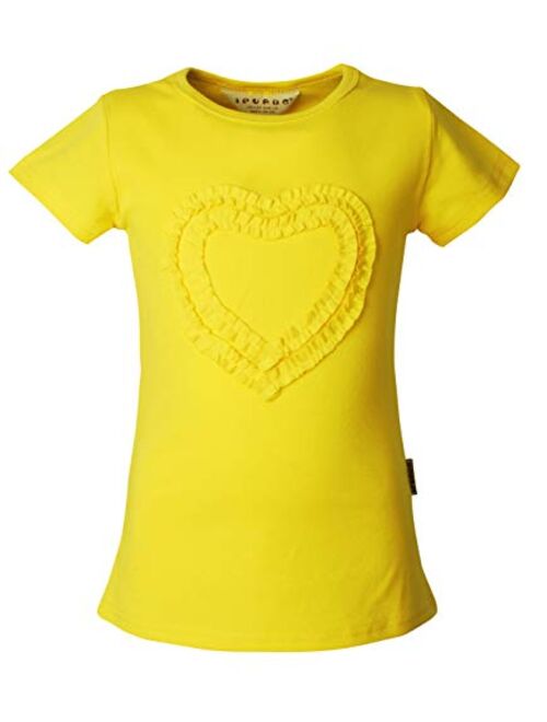 Ipuang Girls Heart-shaped Short Sleeve T-Shirt