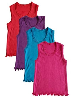 B-One Kids Girls' Cotton Camisole Tank Top Undershirt (Multipack)