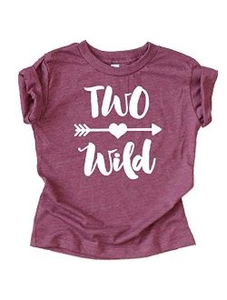 Olive Loves Apple Two Wild 2nd Birthday Girls Shirt for Toddler Girls Second Birthday Outfit