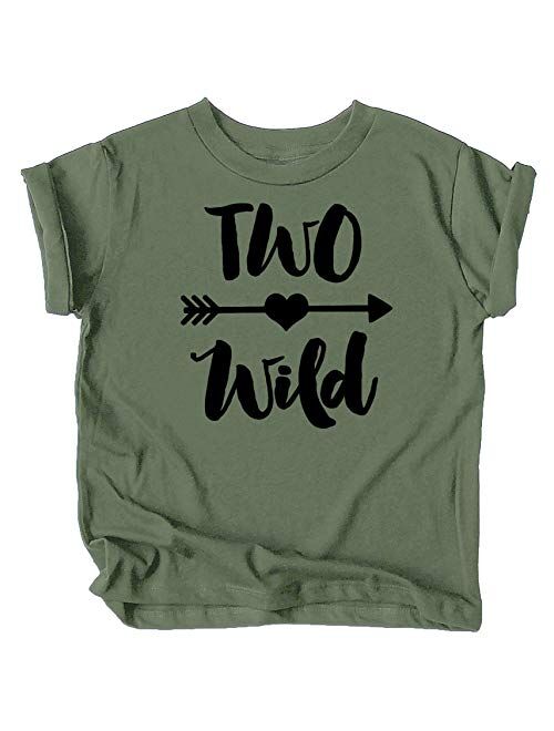 Olive Loves Apple Two Wild 2nd Birthday Girls Shirt for Toddler Girls Second Birthday Outfit