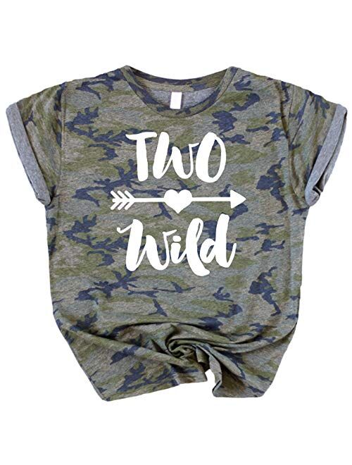 Olive Loves Apple Two Wild 2nd Birthday Girls Shirt for Toddler Girls Second Birthday Outfit