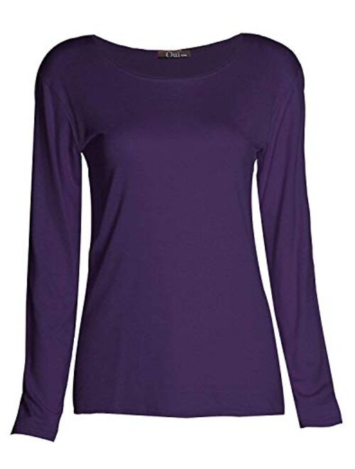 Loxdonz Girls Plain Long Sleeve Scoop Neck T-Shirt Top Kids Basic Stretchy Top