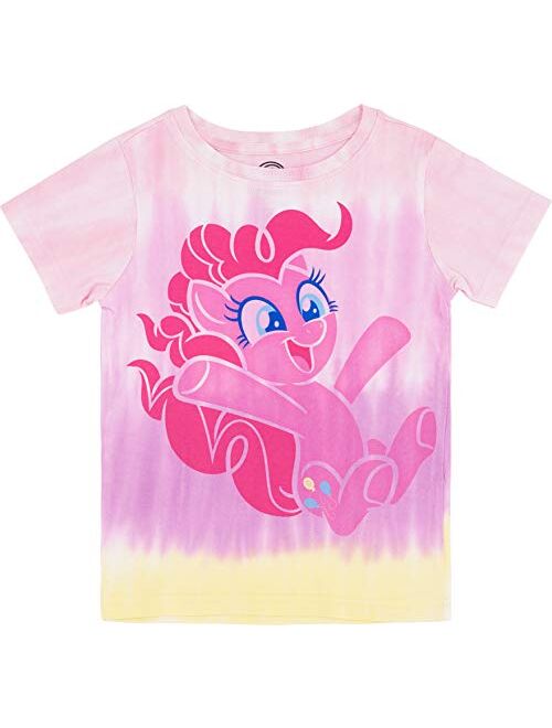 My Little Pony Girls Tie Dye Graphic T-Shirt - Rainbow Dash, Pinkie Pie, Twilight Sparkle, Apple Jack, Sizes 4-6X