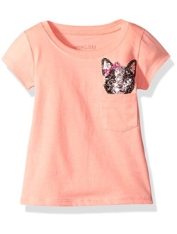 Colette Lilly Girls' Short Sleee Sequin Tee