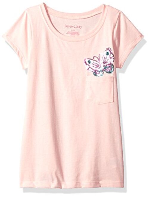 Colette Lilly Girls' Short Sleee Sequin Tee