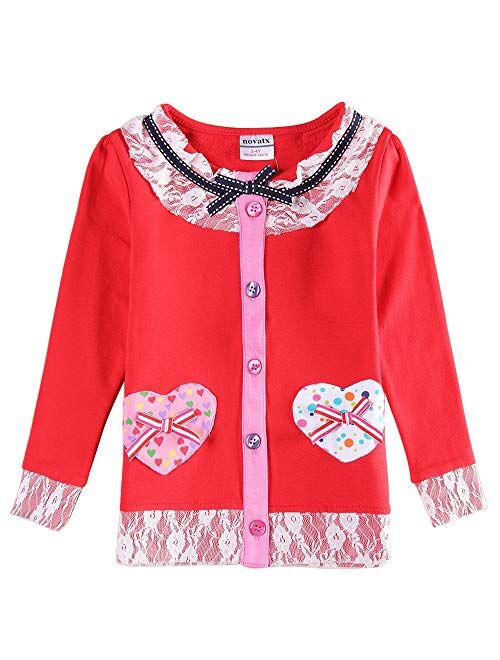 JUXINSU Cotton Toddler Girls Long Sleeve Pink t-Shirt Flower for Baby Girl Kids Autumn Clothes 1-6 Years L339