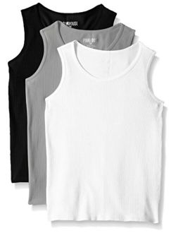 Pink House Girls' 3 Piece Rib Seamless Tank