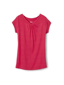 Girls' Short Sleeve V-Neck T-Shirt Tee