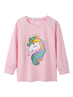 Girls Casual Tie Dye Crewneck Long Sleeve Sweatshirt for 4-12 Years