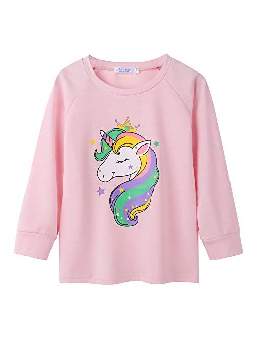 Arshiner Girls Casual Tie Dye Crewneck Long Sleeve Sweatshirt for 4-12 Years