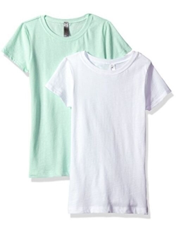 Clementine Girls' Big Everyday T-Shirts Crew 2-Pack