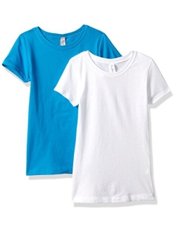 Clementine Girls' Big Everyday T-Shirts Crew 2-Pack