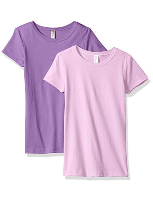 Clementine Girls' Big Everyday T-Shirts Crew 2-Pack