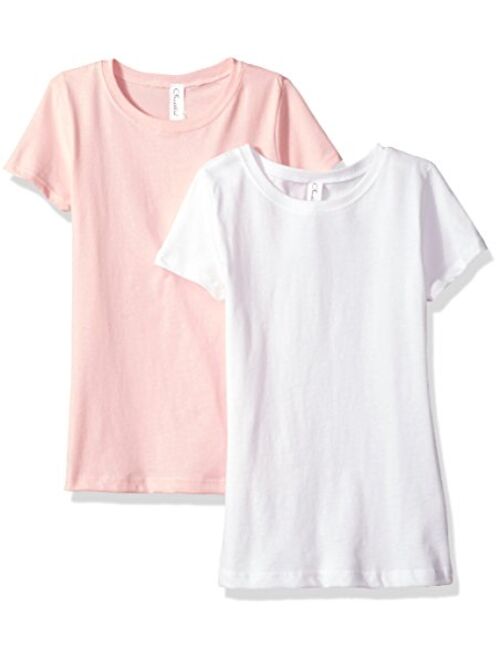 Clementine Girls' Big Everyday T-Shirts Crew 2-Pack