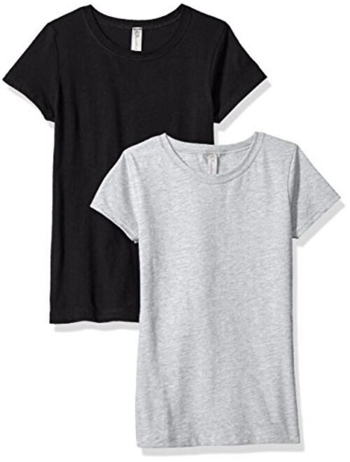 Clementine Girls' Big Everyday T-Shirts Crew 2-Pack